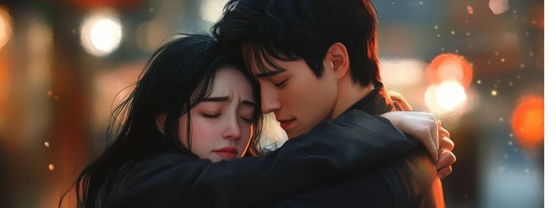 不安を抱える女性を包み込むように抱きしめる男性