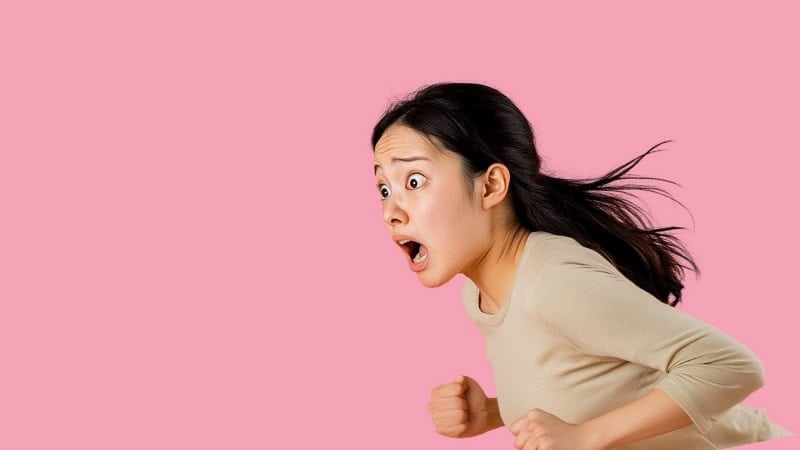 結婚をあきらめる年齢を考え焦る女性のイラスト